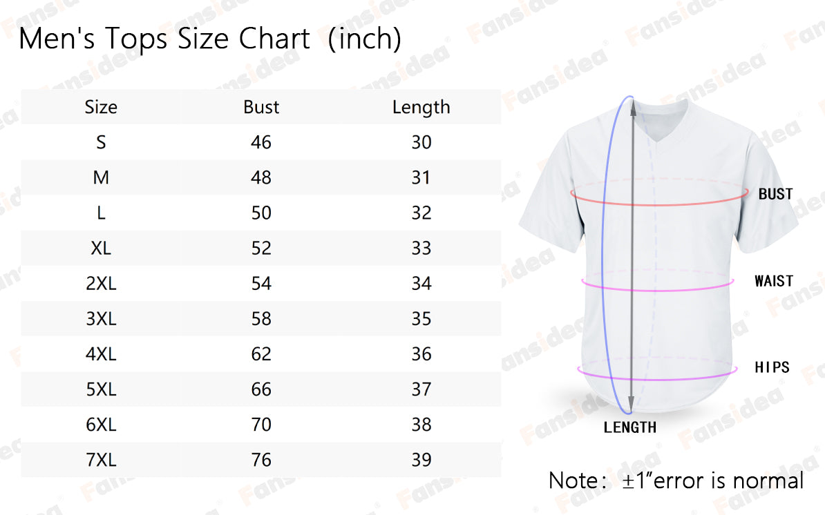 Men's size chart