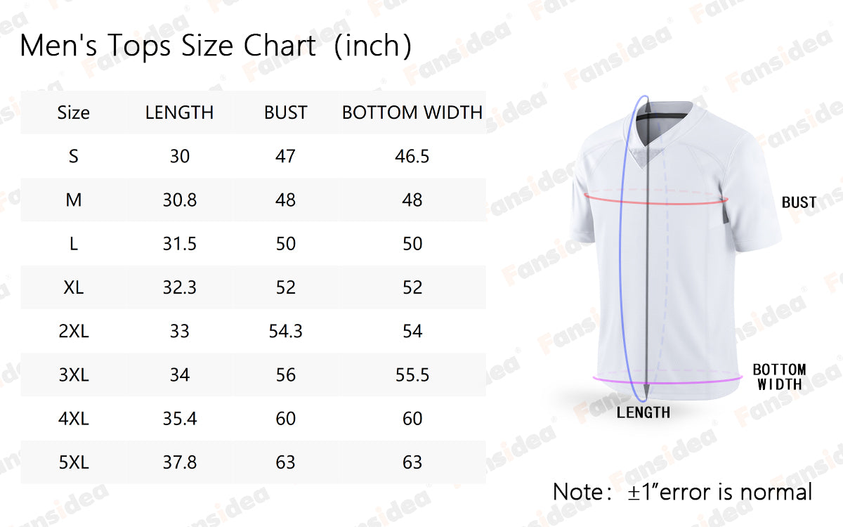 Men's size chart